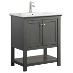 Fresca Manchester Regal 30" Gray Wood Veneer Traditional Bathroom Vanity