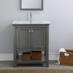 Fresca Manchester Regal 30" Gray Wood Veneer Traditional Bathroom Vanity