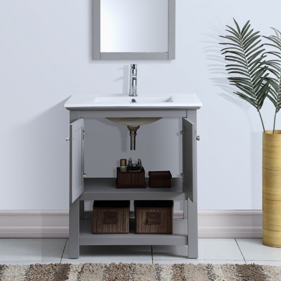 Fresca Manchester 30" Gray Traditional Bathroom Vanity