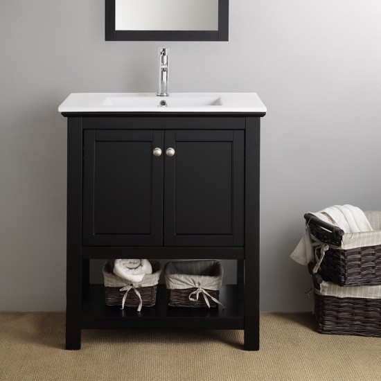 Fresca Manchester 30" Black Traditional Bathroom Vanity