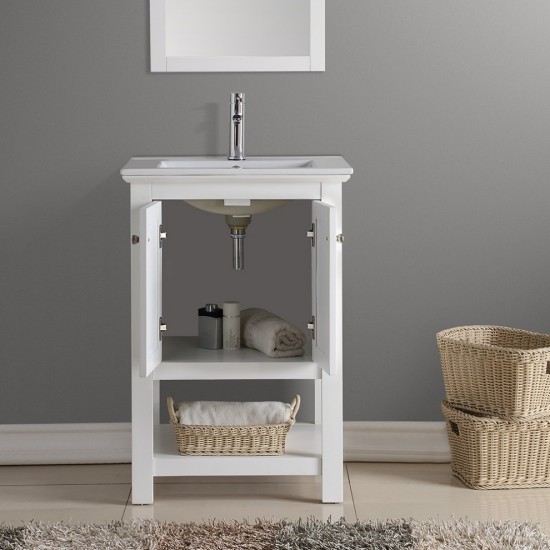 Fresca Manchester 24" White Traditional Bathroom Vanity