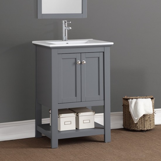 Fresca Manchester 24" Gray Traditional Bathroom Vanity