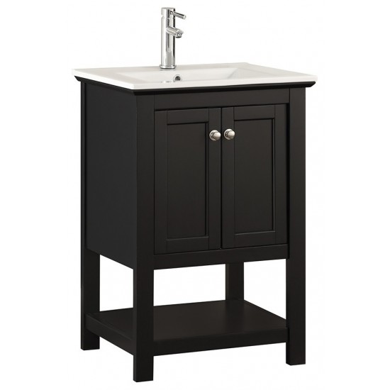 Fresca Manchester 24" Black Traditional Bathroom Vanity