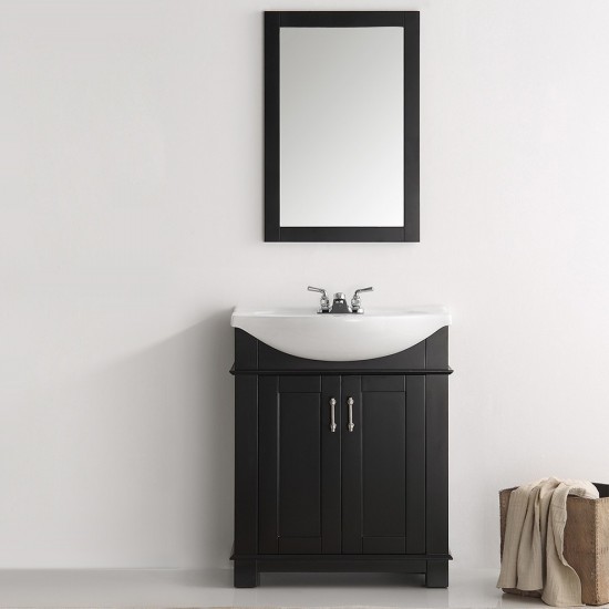 Fresca Hartford 30" Black Traditional Bathroom Vanity