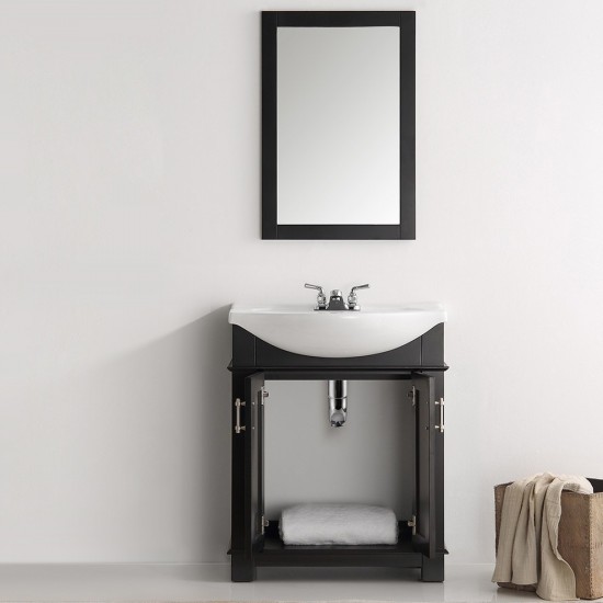 Fresca Hartford 30" Black Traditional Bathroom Vanity