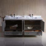 72 Gray Traditional Dbl Sink Bathroom Cabinets, Top & Sinks, FCB20-3636GR-CWH-U
