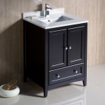 Fresca Oxford 24" Espresso Traditional Bathroom Cabinet w/ Top & Sink