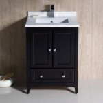 Fresca Oxford 24" Espresso Traditional Bathroom Cabinet w/ Top & Sink