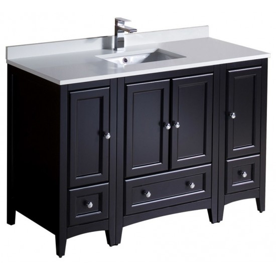 Fresca Oxford 48" Espresso Traditional Bathroom Cabinets w/ Top & Sink