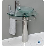 Fresca Attrazione 30" Modern Glass Bathroom Pedestal