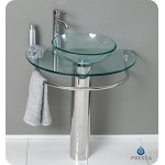 Fresca Attrazione 30" Modern Glass Bathroom Pedestal