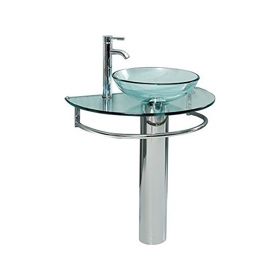 Fresca Attrazione 30" Modern Glass Bathroom Pedestal