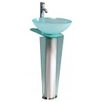 Fresca Vitale 17" Modern Glass Bathroom Pedestal