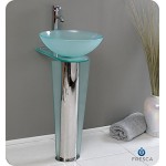 Fresca Vitale 17" Modern Glass Bathroom Pedestal