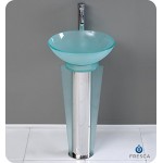 Fresca Vitale 17" Modern Glass Bathroom Pedestal