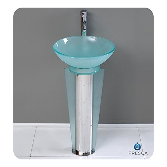 Fresca Vitale 17" Modern Glass Bathroom Pedestal