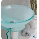 Fresca Vitale 17" Modern Glass Bathroom Pedestal