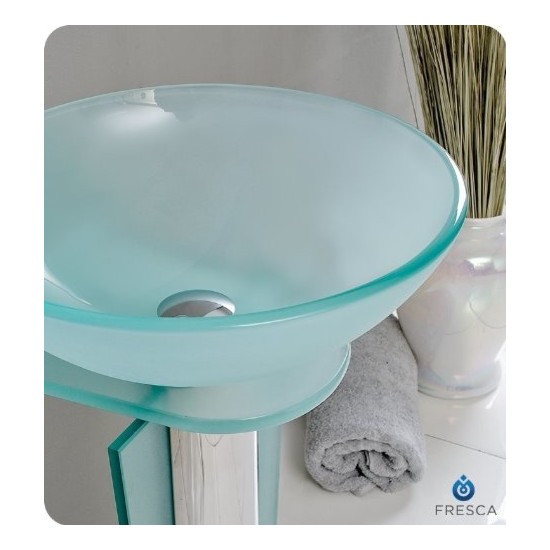 Fresca Vitale 17" Modern Glass Bathroom Pedestal