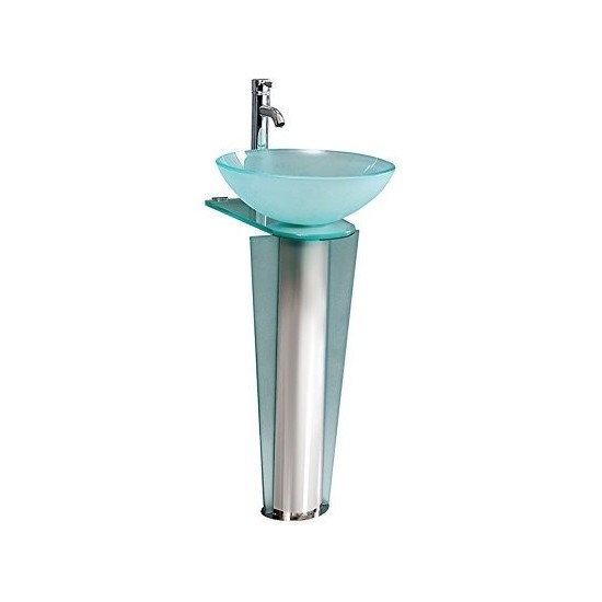 Fresca Vitale 17" Modern Glass Bathroom Pedestal