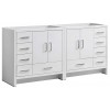 Imperia 72" Glossy White Free Standing Double Sink Modern Bathroom Cabinet
