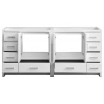 Imperia 72" Glossy White Free Standing Double Sink Modern Bathroom Cabinet