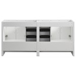 Imperia 72" Glossy White Free Standing Double Sink Modern Bathroom Cabinet