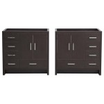 Imperia 72" Dark Gray Oak Free Standing Double Sink Modern Bathroom Cabinet