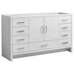 Imperia 60" Glossy White Free Standing Single Sink Modern Bathroom Cabinet