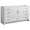 Imperia 60" Glossy White Free Standing Single Sink Modern Bathroom Cabinet