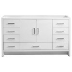 Imperia 60" Glossy White Free Standing Single Sink Modern Bathroom Cabinet