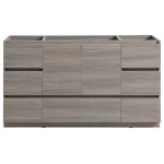 Fresca Lazzaro 60" Gray Wood Free Standing Single Sink Modern Bathroom Cabinet