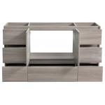 Fresca Lazzaro 60" Gray Wood Free Standing Single Sink Modern Bathroom Cabinet