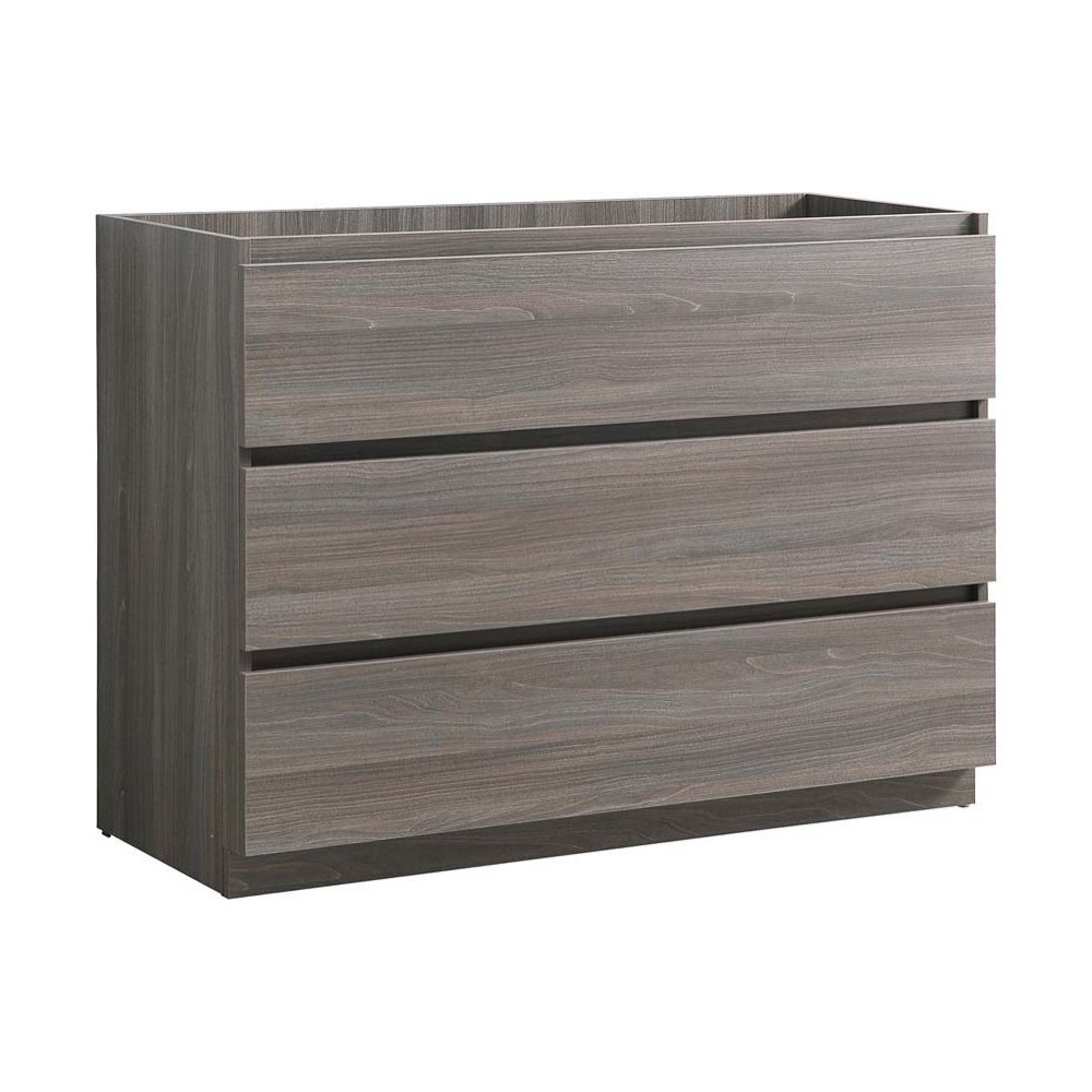 Fresca Lazzaro 48" Gray Wood Free Standing Modern Bathroom Cabinet