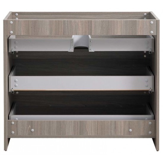 Fresca Lazzaro 42" Gray Wood Free Standing Modern Bathroom Cabinet