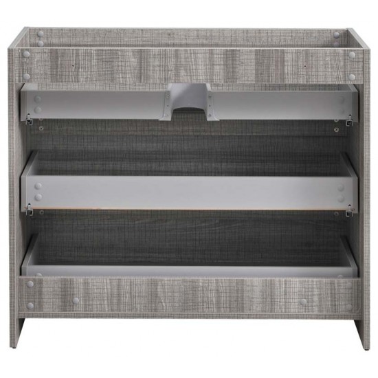 Fresca Lazzaro 42" Glossy Ash Gray Free Standing Modern Bathroom Cabinet