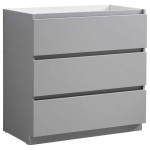 Fresca Lazzaro 36" Gray Free Standing Modern Bathroom Cabinet