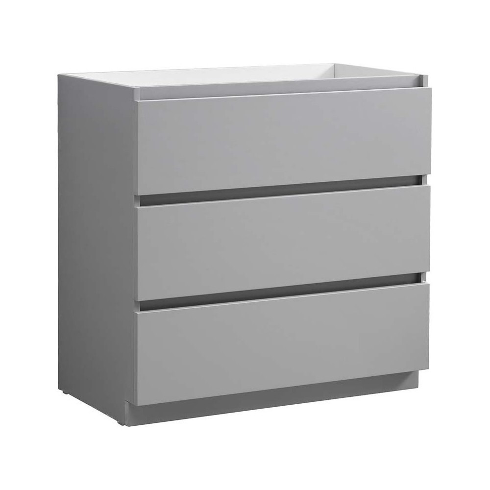 Fresca Lazzaro 36" Gray Free Standing Modern Bathroom Cabinet Fresca Lazzaro 36" Gray Free Standing Modern Bathroom Cabinet