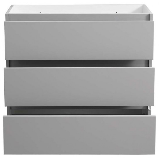 Fresca Lazzaro 36" Gray Free Standing Modern Bathroom Cabinet
