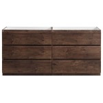 72 Rosewood Free Standing Double Sink Modern Bathroom Cabinet, FCB93-3636RW-D