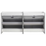 Lazzaro 72 Gray Free Standing Double Sink Modern Bathroom Cabinet FCB93-3636GR-D