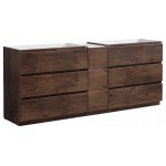 Fresca Lazzaro 84" Rosewood Free Standing Double Sink Modern Bathroom Cabinet