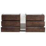 Fresca Lazzaro 84" Rosewood Free Standing Double Sink Modern Bathroom Cabinet