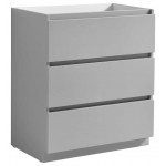 Fresca Lazzaro 30" Gray Free Standing Modern Bathroom Cabinet