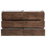60 Rosewood Free Standing Double Sink Modern Bathroom Cabinet, FCB93-3030RW-D