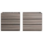 60 Gray Wood Free Standing Double Sink Modern Bathroom Cabinet, FCB93-3030MGO-D