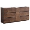 72 Rosewood Free Standing Double Sink Modern Bathroom Cabinet, FCB93-301230RW-D