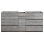 72 Ash Gray Free Standing Double Sink Modern Bathroom Cabinet, FCB93-301230HA-D