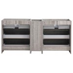 72 Ash Gray Free Standing Double Sink Modern Bathroom Cabinet, FCB93-301230HA-D
