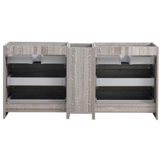 72 Ash Gray Free Standing Double Sink Modern Bathroom Cabinet, FCB93-301230HA-D