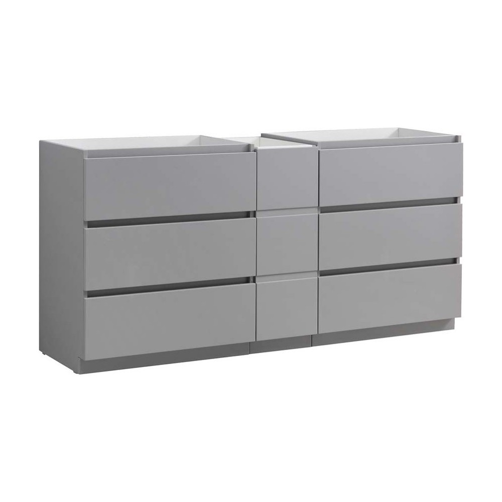 72 Gray Free Standing Double Sink Modern Bathroom Cabinet, FCB93-301230GR-D 72 Gray Free Standing Double Sink Modern Bathroom Cabinet, FCB93-301230GR-D